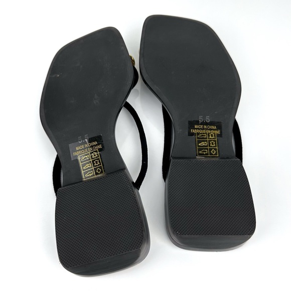 Jeffrey Campbell Women's Islander Suede Ring Toe Slide Sandals Black Size 5.5 - Picture 8 of 9